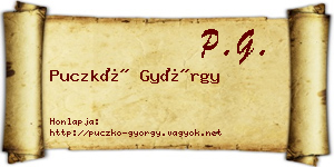 Puczkó György névjegykártya