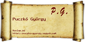 Puczkó György névjegykártya