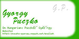 gyorgy puczko business card